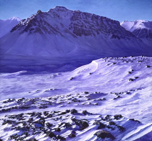  David Rosenthal Oil Painting Cordova Alaska, Soakpak  Mountain Alaska Brooks Range image